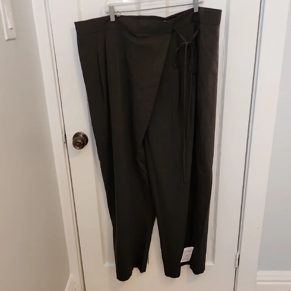ASOS Black Wrap Trousers - Picture 1 of 8